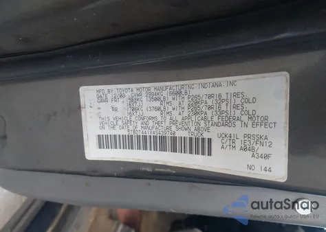 2004 Toyota Tundra Sr5 V8 from USA, damaged, VIN 5TBDT441X4S439740